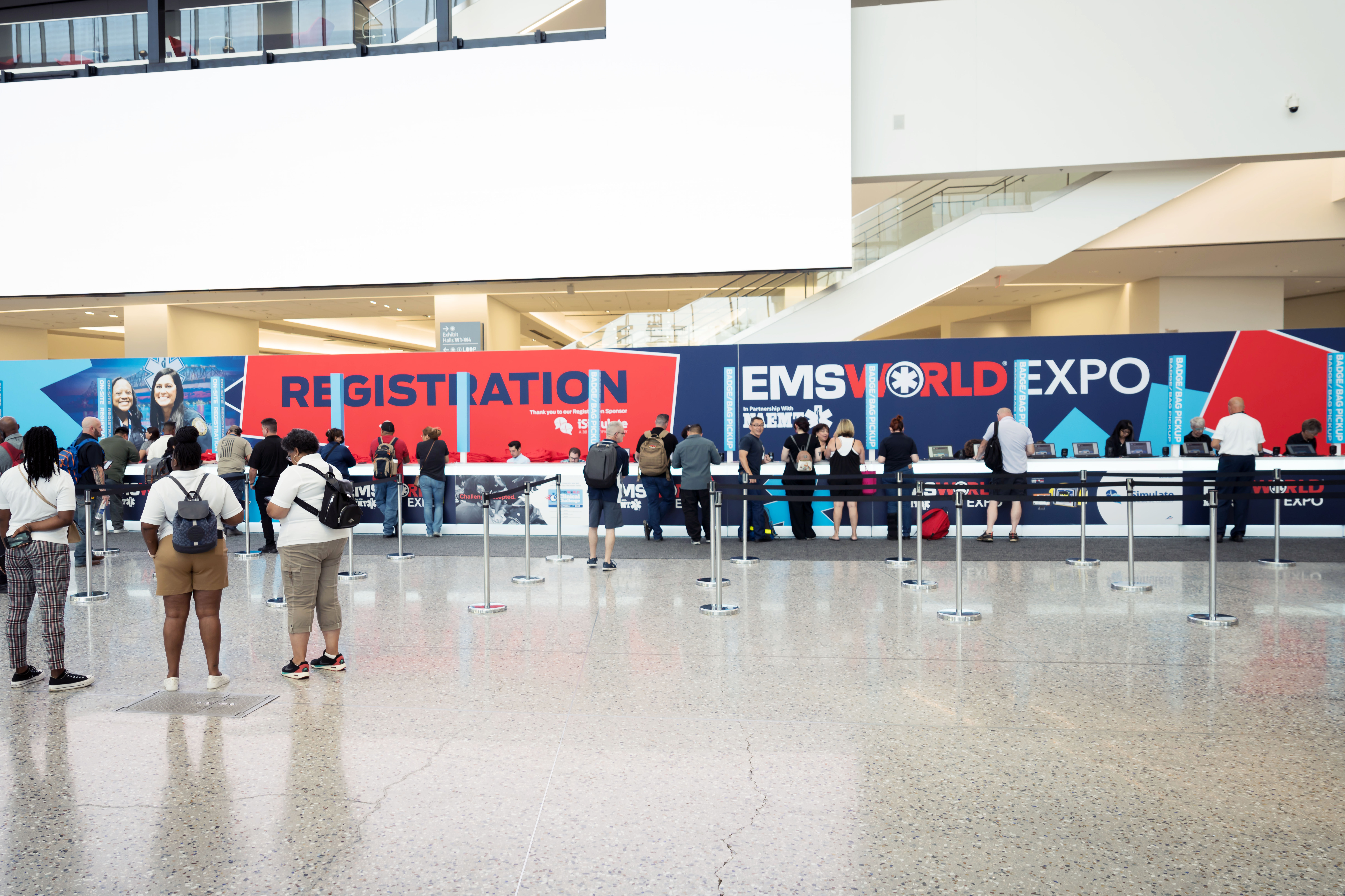 EMS World Expo registration signage