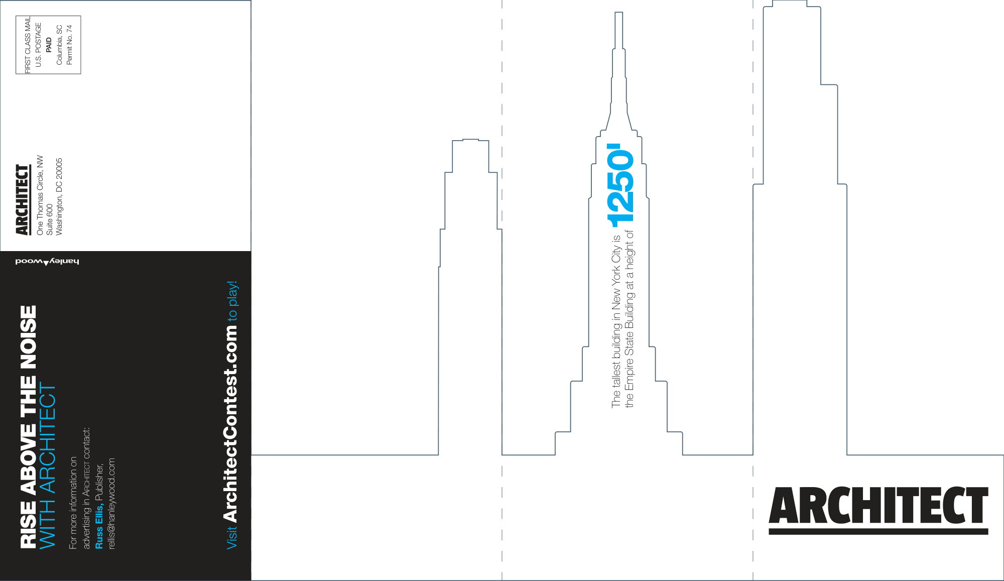 ARCHITECT custom die-cut brochure — outside